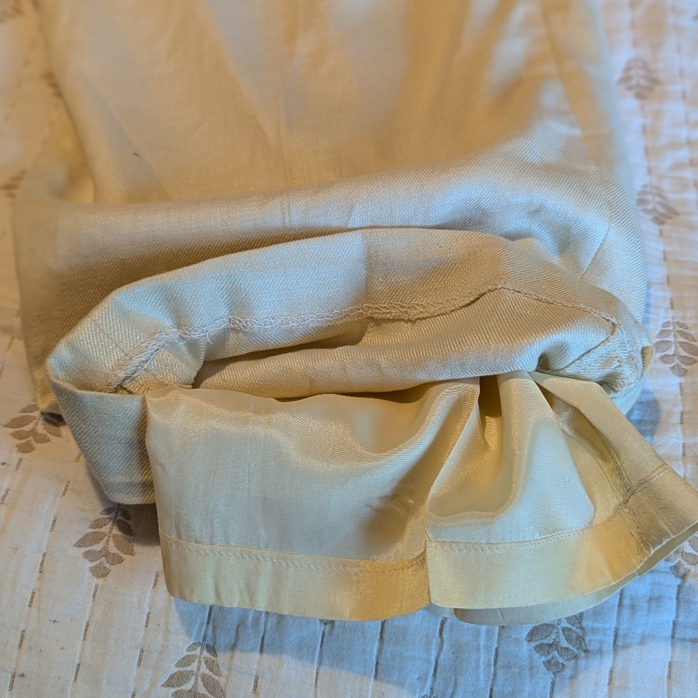 Lauren by Ralph Lauren linen lined cream pleater pants trousers slacks 2… - Picture 9 of 9